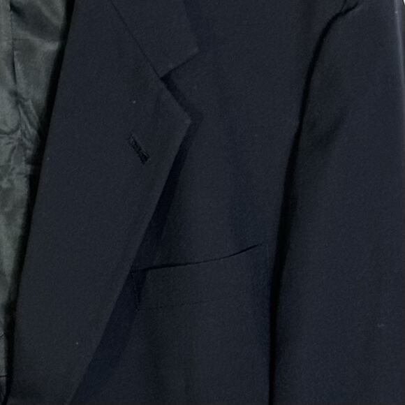 VTG Hart Schaffner Marx 48R Navy Blazer Gold Buttons Micron 2000 Wool Sport Coat - Picture 5 of 14